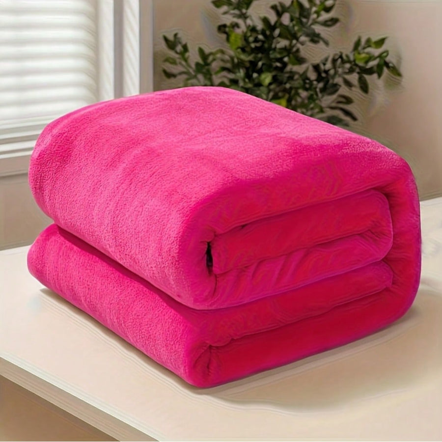 Luxurious Soft Flannel Blanket - Versatile For Sofa, Office, Car, And More - Contemporary Style, Machine Washable, All-Season Comfort